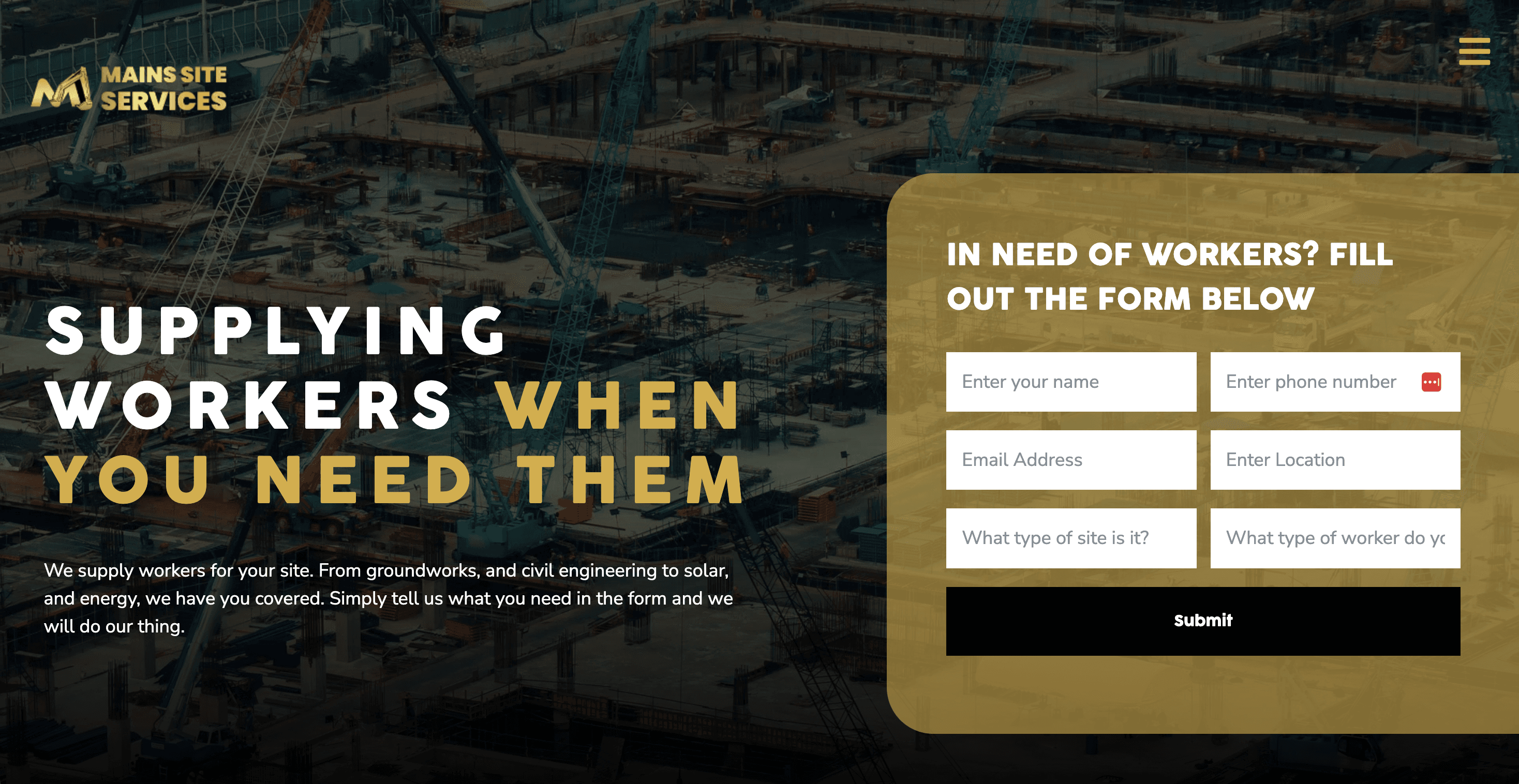 Mains Site Services
