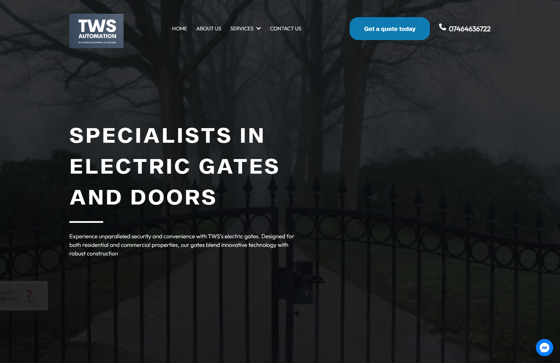 TWS Automation's bespoke design iterations and final website layout.